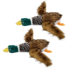 Okegztoa Mallard toy close-up reveals squeaker inside for interactive play.