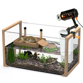 OKKØBI Turtle Aquarium Kit front view, beginner-friendly all-in-one setup.