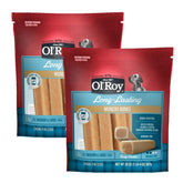 Ol' Roy Munchy Bone peanut butter chew in a 20 oz 2-pack, long-lasting treat for dogs