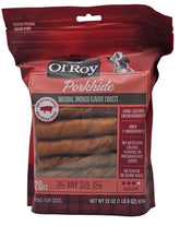Ol' Roy porkhide twists packaging—reseal keeps freshness for daily dog chews.