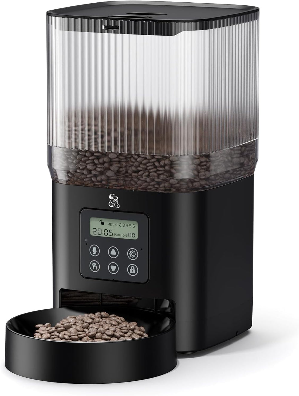 Olelica automatic feeder front view for easy daily meal scheduling.