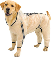 Olsa dog raincoat with reflective strips for enhanced nighttime visibility