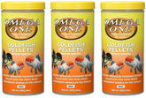 Omega One goldfish pellets 3-pack jars front view for vivid color support