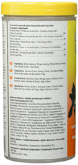 Omega One goldfish pellets jars stacked for feeding time, helping water stay clear