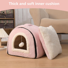 OMIVIER cat bed anti-slip bottom keeps the bed stable during playful sessions.