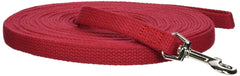 OmniPet cotton dog training lead in red for 30ft, ideal for controlled walks.