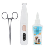 OMYGYM dog ear powder container showing moisture-absorbing formula for dry ears