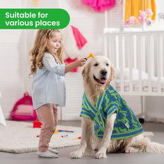 On The Roll ribbed-cuffs knitted dog sweater back view; secure fit