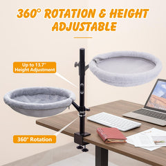 Ondware Cat Desk Bed demonstrates 360-degree rotation for versatile lounging.