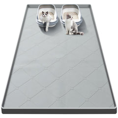 Ondware large cat litter mat top view protects floors and reduces scatter