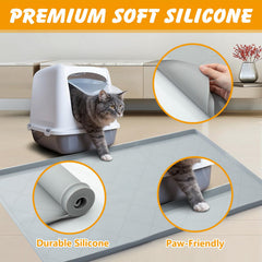 Ondware litter mat with waterproof edges contains spills and liquids
