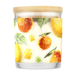 Two-pack candle set glowing in living room for odor-friendly ambiance
