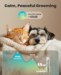 oneisall 7000rpm dog hair trimmer delivers powerful, smooth fur cuts