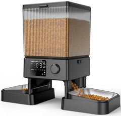 Oneisall automatic cat feeder dial setup demonstrates simple scheduling for quick feeding.