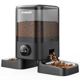 Oneisall automatic cat feeder two-cats dining peacefully for equal meals