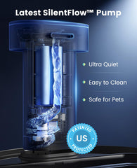 oneisall cat water fountain quiet pump illustrating silent operation for peaceful homes