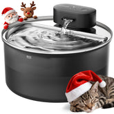 oneisall cat water fountain stainless steel tray with 108oz capacity for all-day hydration