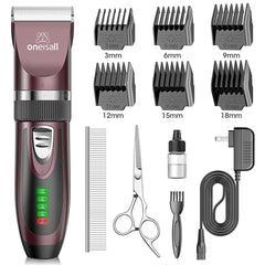 Oneisall dog clipper dark plum cordless design enables easy at-home grooming.