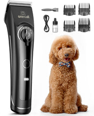 oneisall dog clippers heavy-duty motor close-up, delivering powerful grooming for thick coats