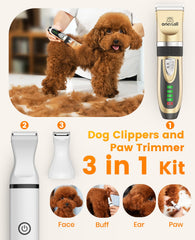 oneisall dog clippers kit lcd display indicating battery level for planning