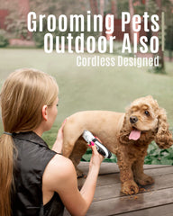 Oneisall dog shaver with guide combs helps achieve varied coat lengths safely