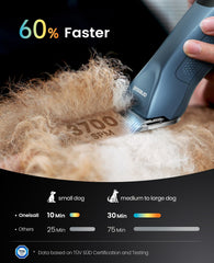 oneisall heavy-duty dog clipper blade close-up highlights carbon steel durability