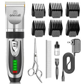 oneisall low-noise clipper silver for calm grooming sessions