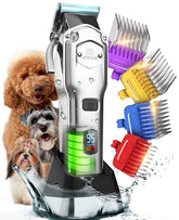 Oneisall 676pro clippers showing battery and LED display for planning cordless sessions
