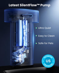 Oneisall SilentFlow pump shows near-silent operation for calm drinking.