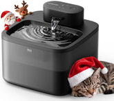 Oneisall wireless cat water fountain front view for flexible placement.