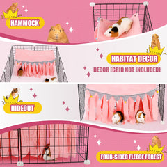 ONEJU Guinea Pig Hideout four-sided fringes create a private hide space.