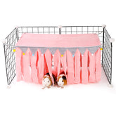 ONEJU Guinea Pig Hideout rectangular top provides space-saving shelter and cozy retreat.