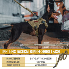 OneTigris bungee leash with padded control handle for quick response training.