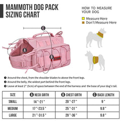 OneTigris Mammoth pink nylon pack with breathable mesh lining for comfort.