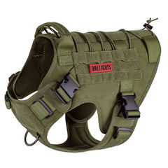 OneTigris dog harness Ranger Green small side view highlights padded comfort for daily walks.