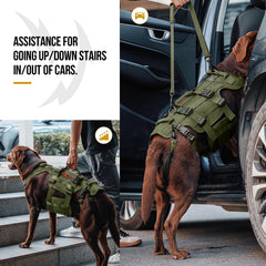 OneTigris dog lift harness handles back helps guide and support movement.