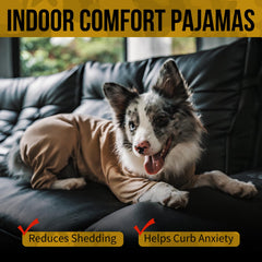 OneTigris dog pajamas back-locking-zipper keeps zips secure for easy dressing.