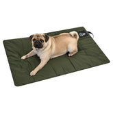 ONETIGRIS large dog bed folded with carrying strap for easy transport and storage.