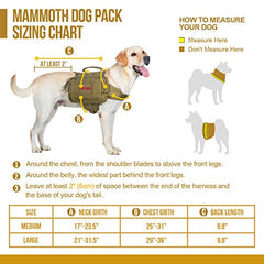 OneTigris Mammoth dog pack 3L pouch highlights ample storage for water and food.