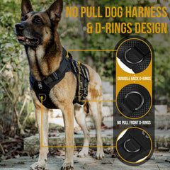OneTigris No Pull Harness back D rings for training and leash control