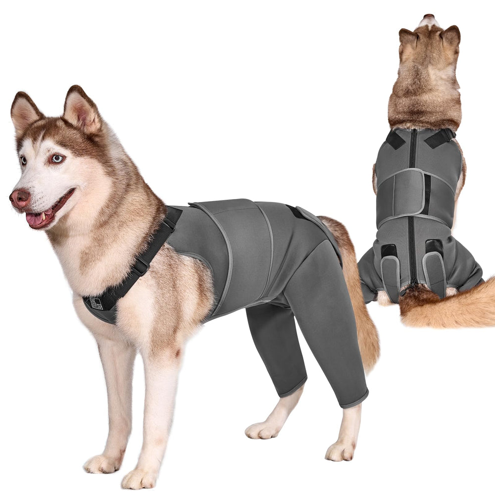 OneTigris Recovery Suit for Dogs gray fabric texture enhances comfort and durability for daily wear