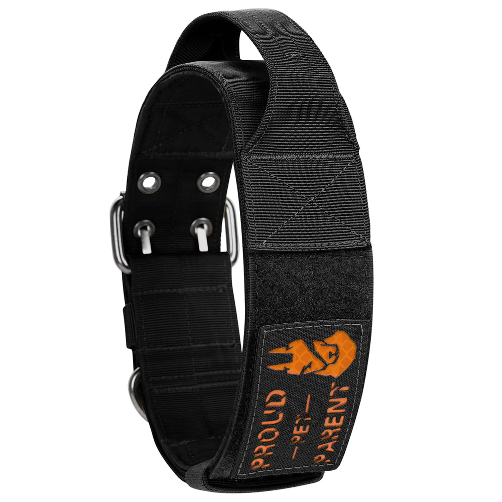 OneTigris Tactical Dog Collar 12 with handle provides secure control on energetic walks.