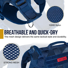 Close-up of rugged 1000D nylon on OneTigris harness for durability.