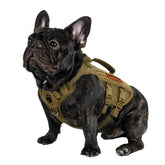 OneTigris tactical dog harness small XS front view showcases secure fit for training.