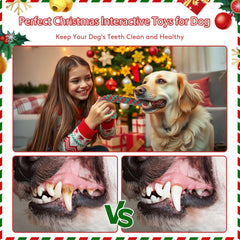 Onwoli Christmas dog rope toy colors: bright cane candy hues for holiday play.