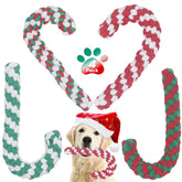 Onwoli Christmas dog rope toy set: festive four-pack for interactive chewing and bonding.