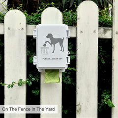 Onybte lockable dog bag holder on walls keeps bags secure outdoors.