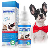 Onznoz ear drops bottle open for easy application and pet comfort.