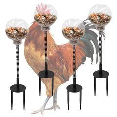 Oooct chicken peck toy top ball releases treats when pecked for enrichment