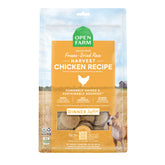 Open Farm freeze-dried chicken patties close-up showing rich texture for a protein-forward dinner.